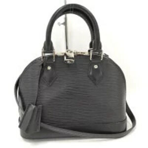 LOUIS VUITTON Alma Shoulder Bag Epi Leather Noir Black